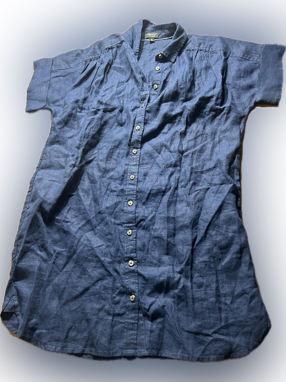 J. Crew Women’s Navy Button-Down Short-Sleeve Shirt Dress